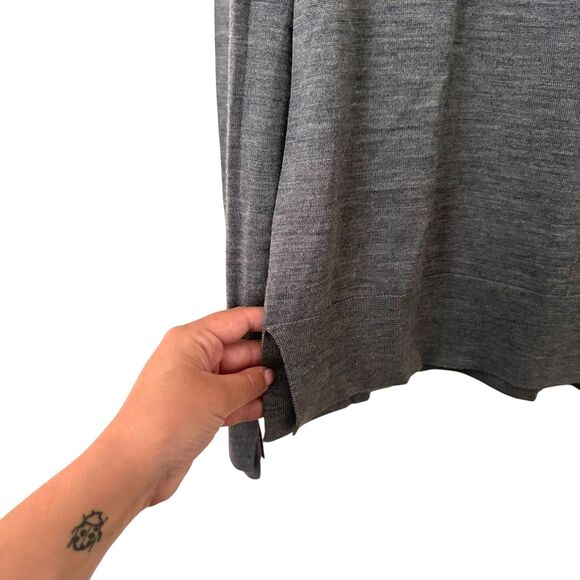 SAINT ART Carla Merino Wool Turtleneck Sweater Grey Medium - Picture 3 of 6